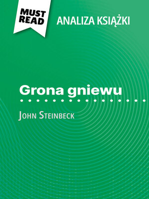 cover image of Grona gniewu książka John Steinbeck (Analiza książki)